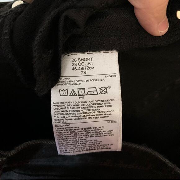 Gap Matte Black True Skinny Jeans SHORT - Picture 5 of 7